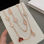 TimiLUCKY SPRING 15 MOTIFS ROSE GOLD NECKLACE