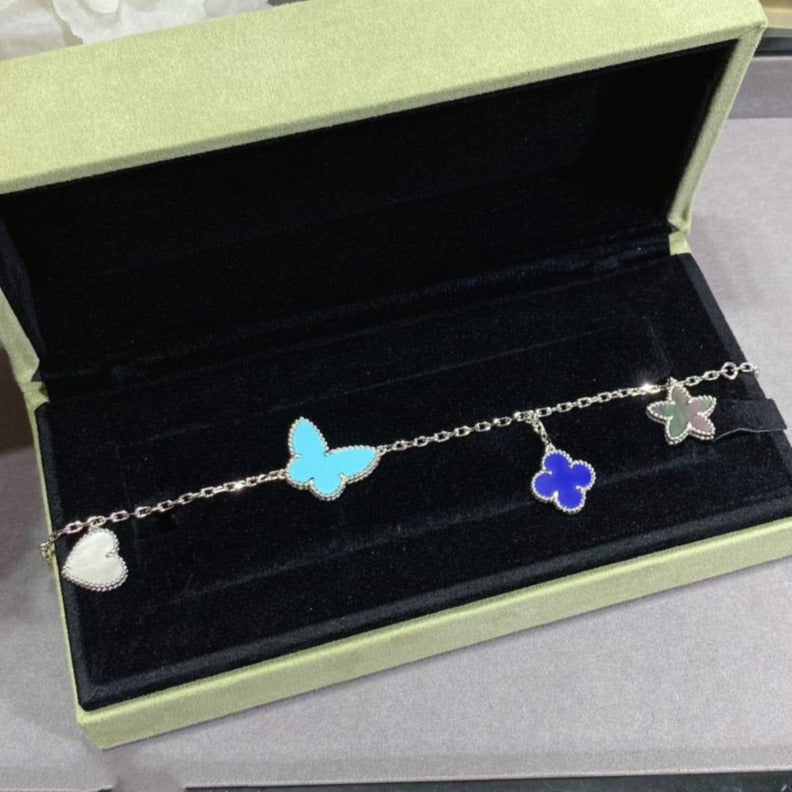 ¡®Timi¡¯LUCKY SPRING SILVER BRACELET 4 MOTIF