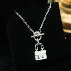 TimiPOP H PEDANT SILVER NECKLACE