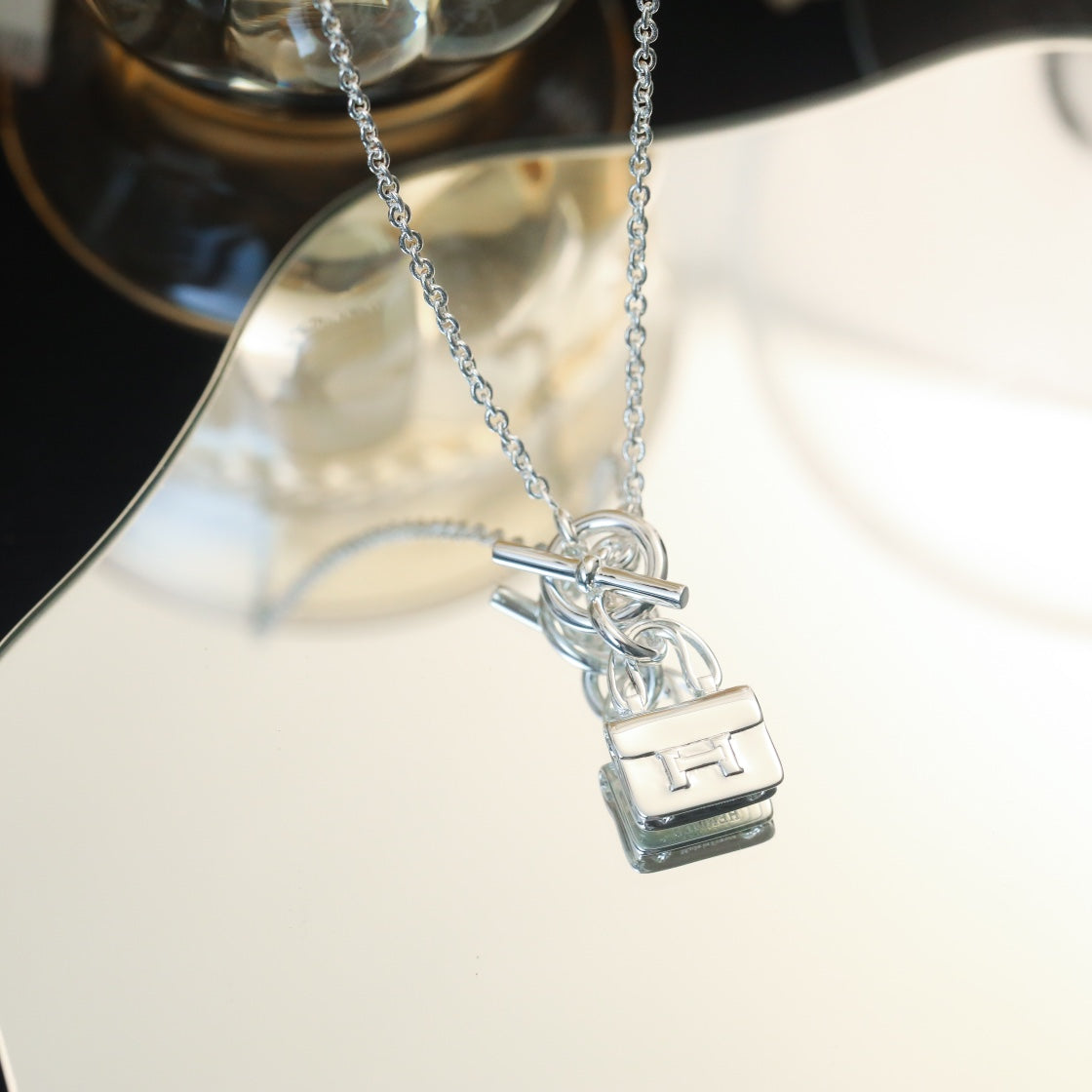 TimiPOP H PEDANT SILVER NECKLACE