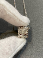 TimiPERLEE PEDANT SIVLER DIAMOND NECKLACE