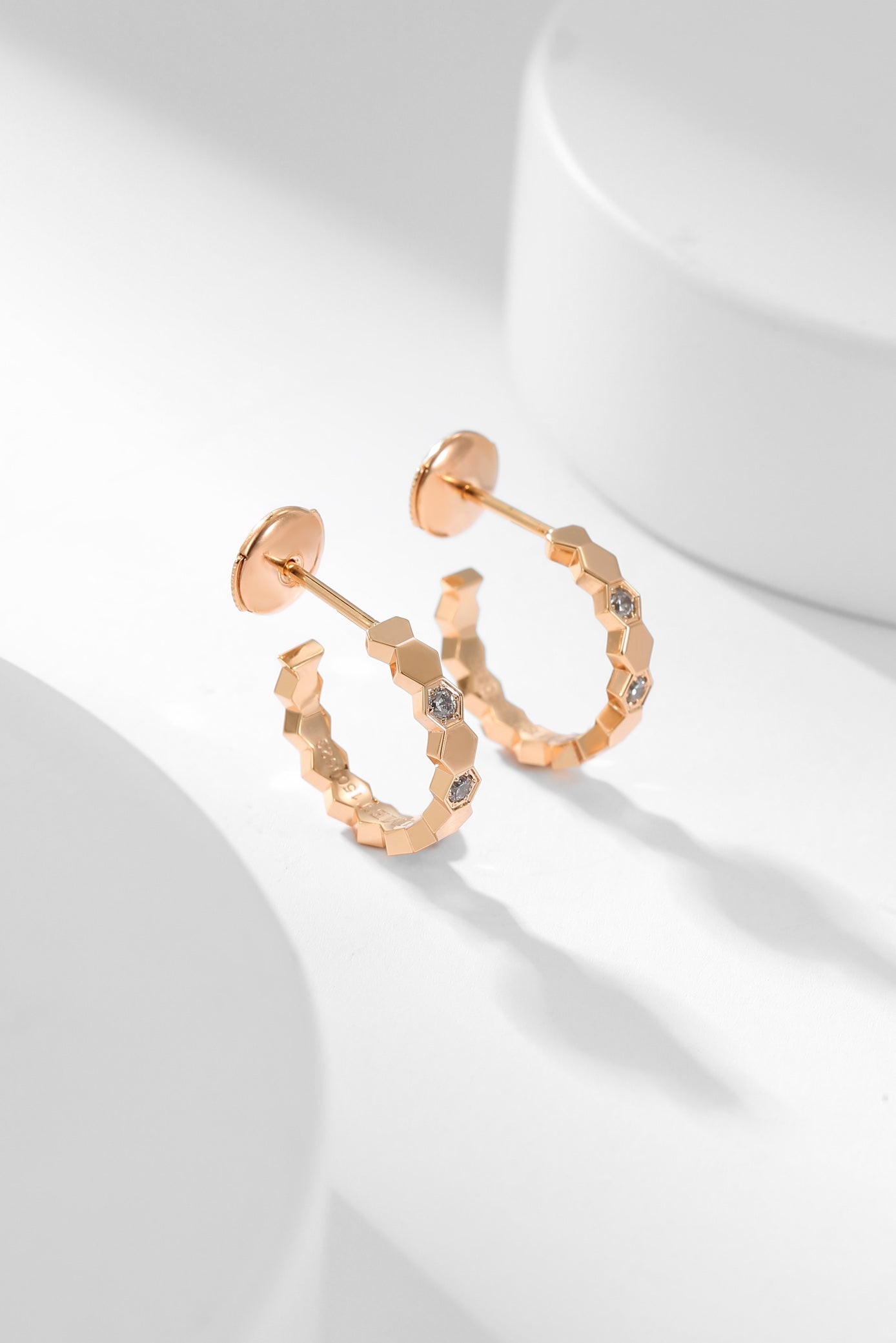 TimiBEE LOVE DIAMOND HOOP EARRINGS