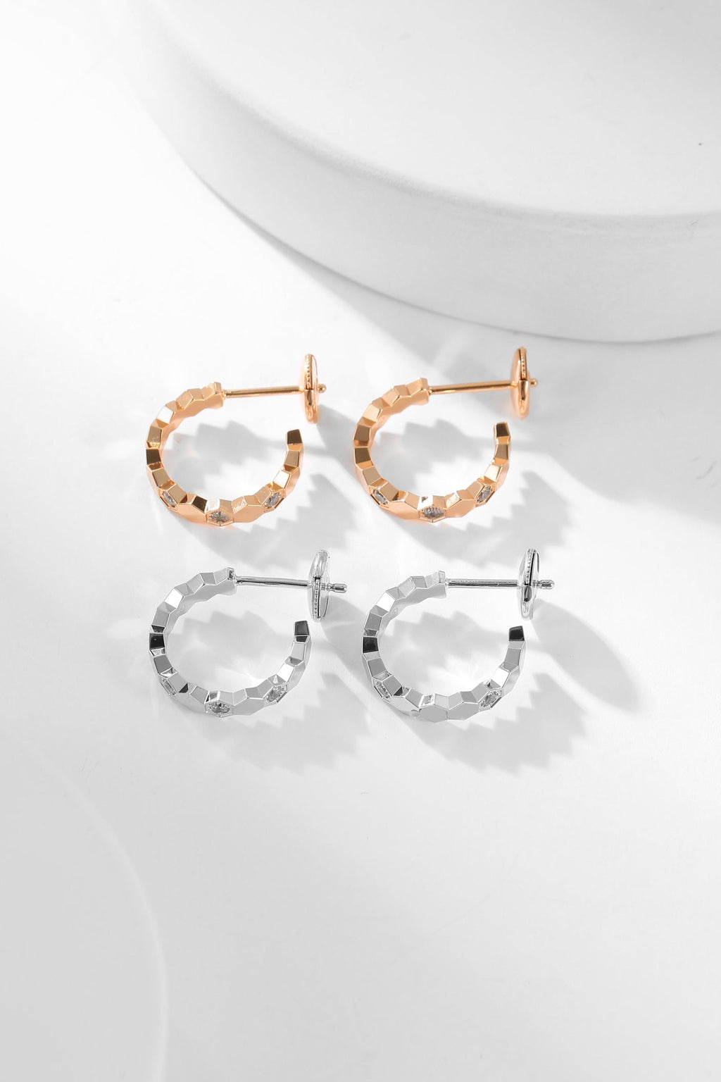 TimiBEE LOVE DIAMOND HOOP EARRINGS
