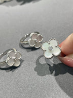 TimiCLOVER SILVER MOP DIAMOND RING