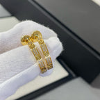 TimiLOVE DIAMOND GOLD HOOP EARRINGS