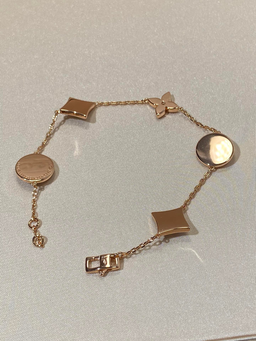 TimiSTAR AND SUN 5 MOTIF MOP PINK GOLD BRACELET