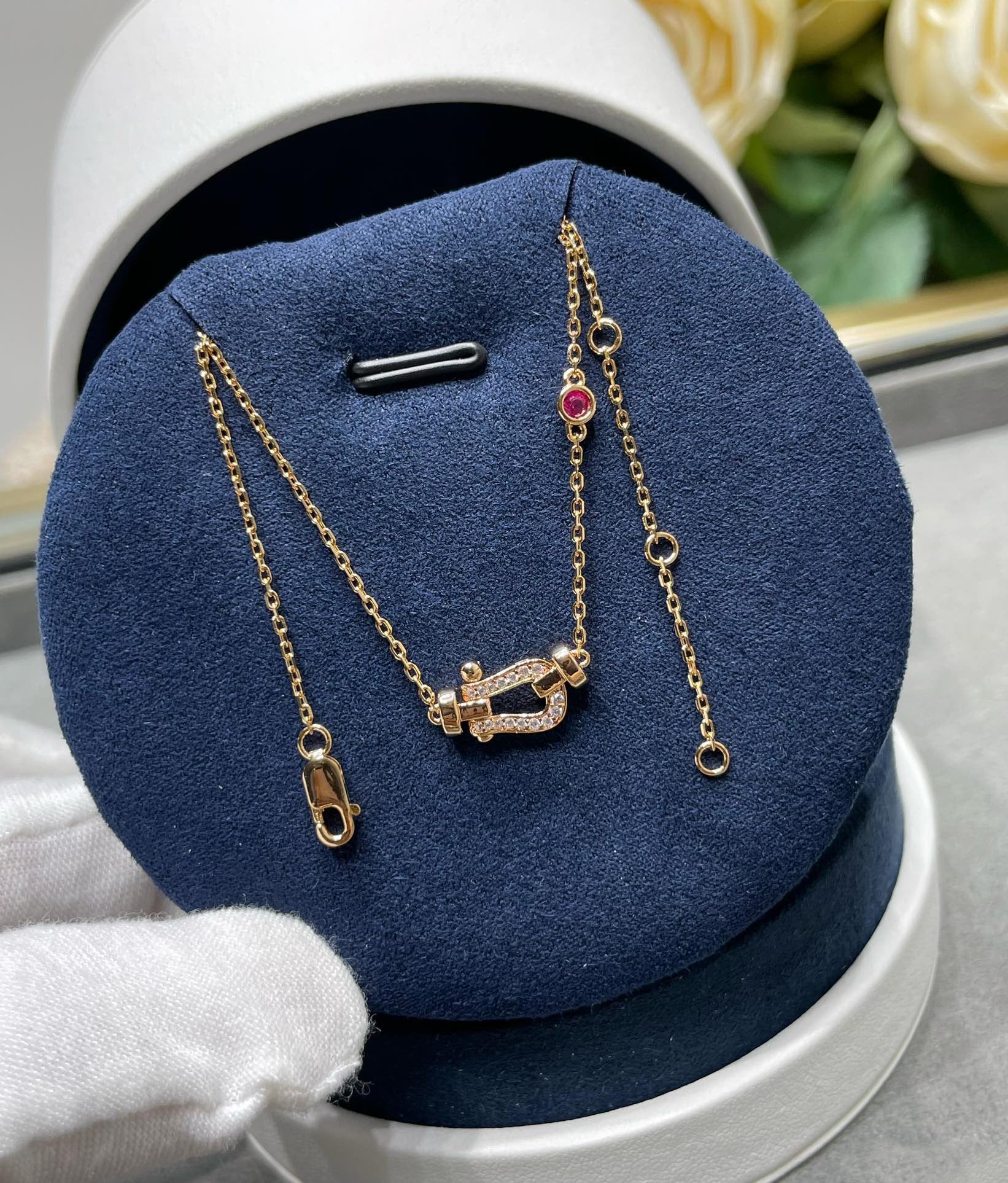 TimiFORCE 10 DIAMOND PINK GOLD NECKLACE