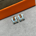 TimiPOP H SKY BLUE STUD EARRINGS