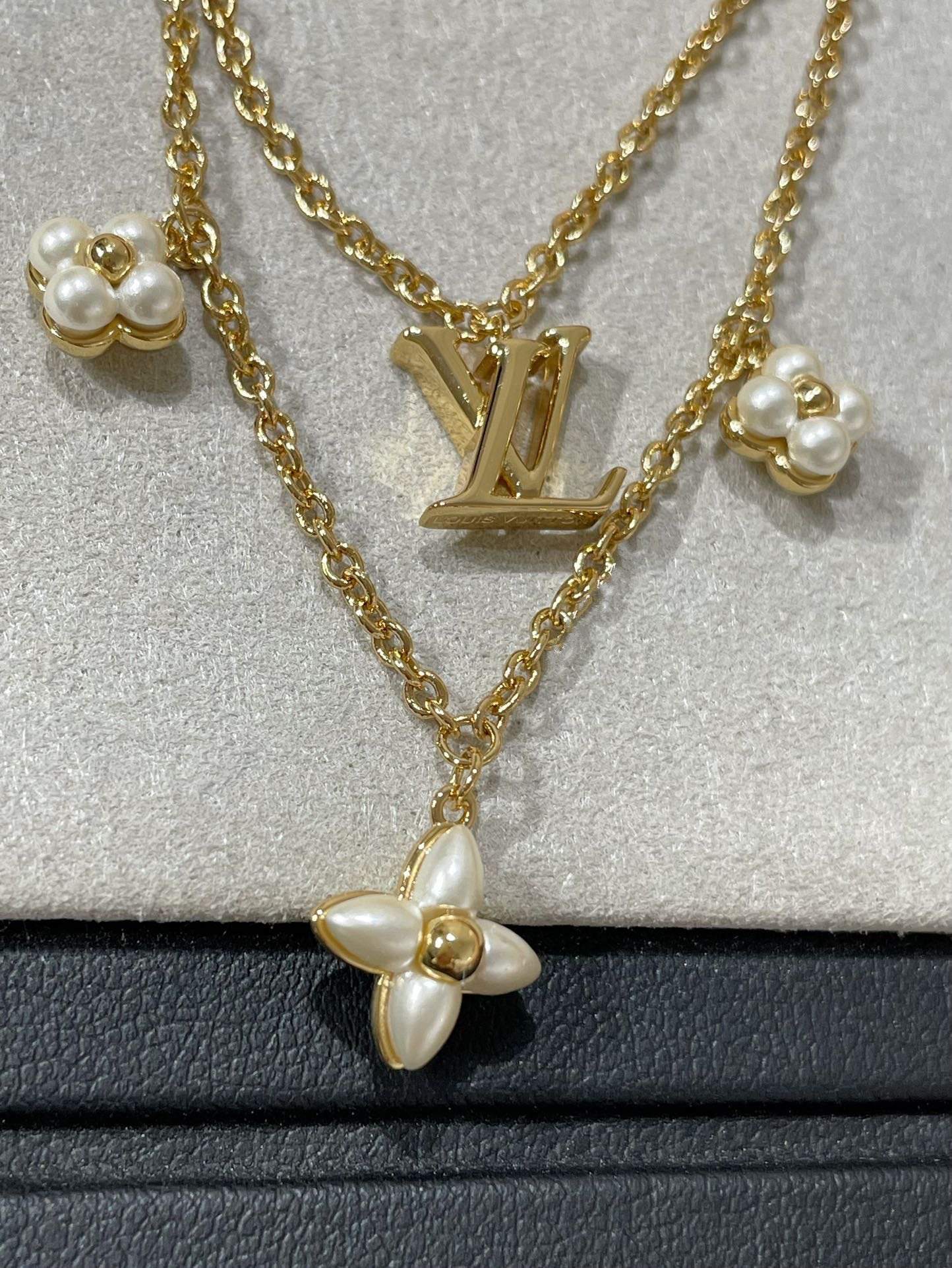 TimiFLOWERGRAM GOLD MOP DOUBLE ROW NECKLACE