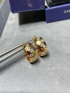 TimiBEE LOVE DIAMOND HOOP EARRINGS