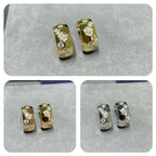 TimiBEE LOVE DIAMOND HOOP EARRINGS