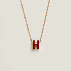TimiHM CLIC RED ENAMEL GOLD NECKLACE