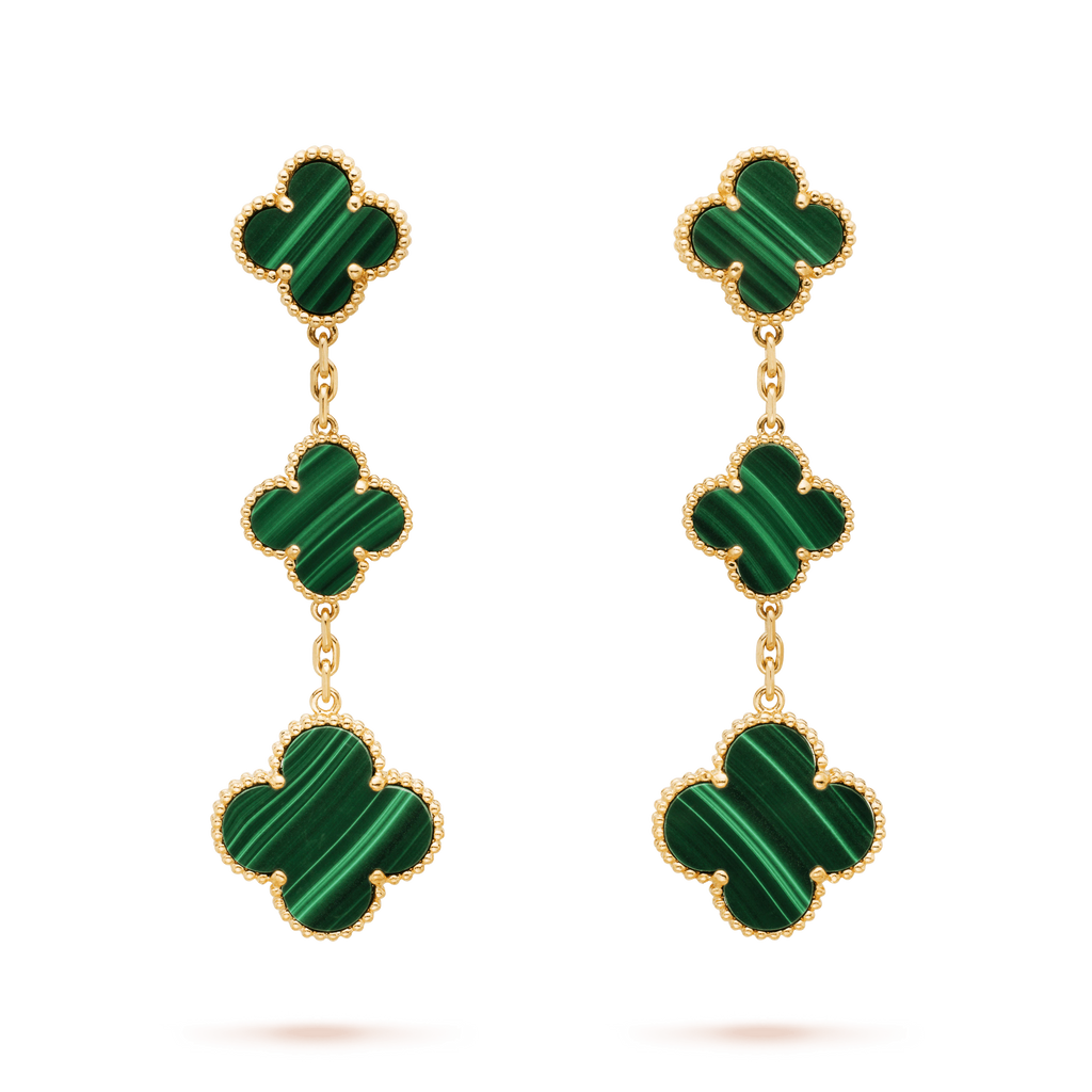 TimiCLOVER MALACHITE 3 MOTIFS GOLD