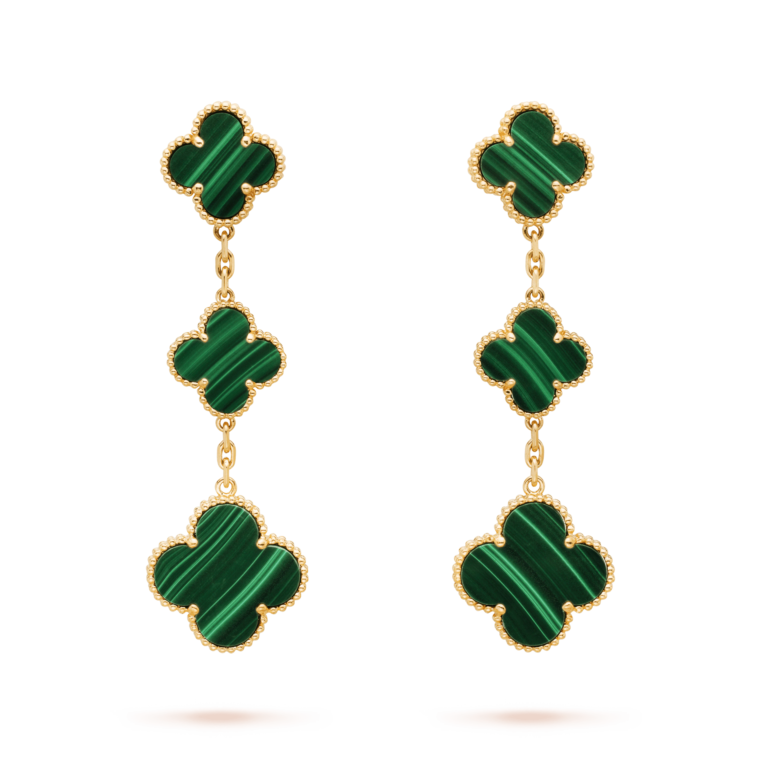 TimiCLOVER MALACHITE 3 MOTIFS GOLD