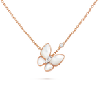 TimiBUTTERFLY MOP DIAMOND NECKLACE