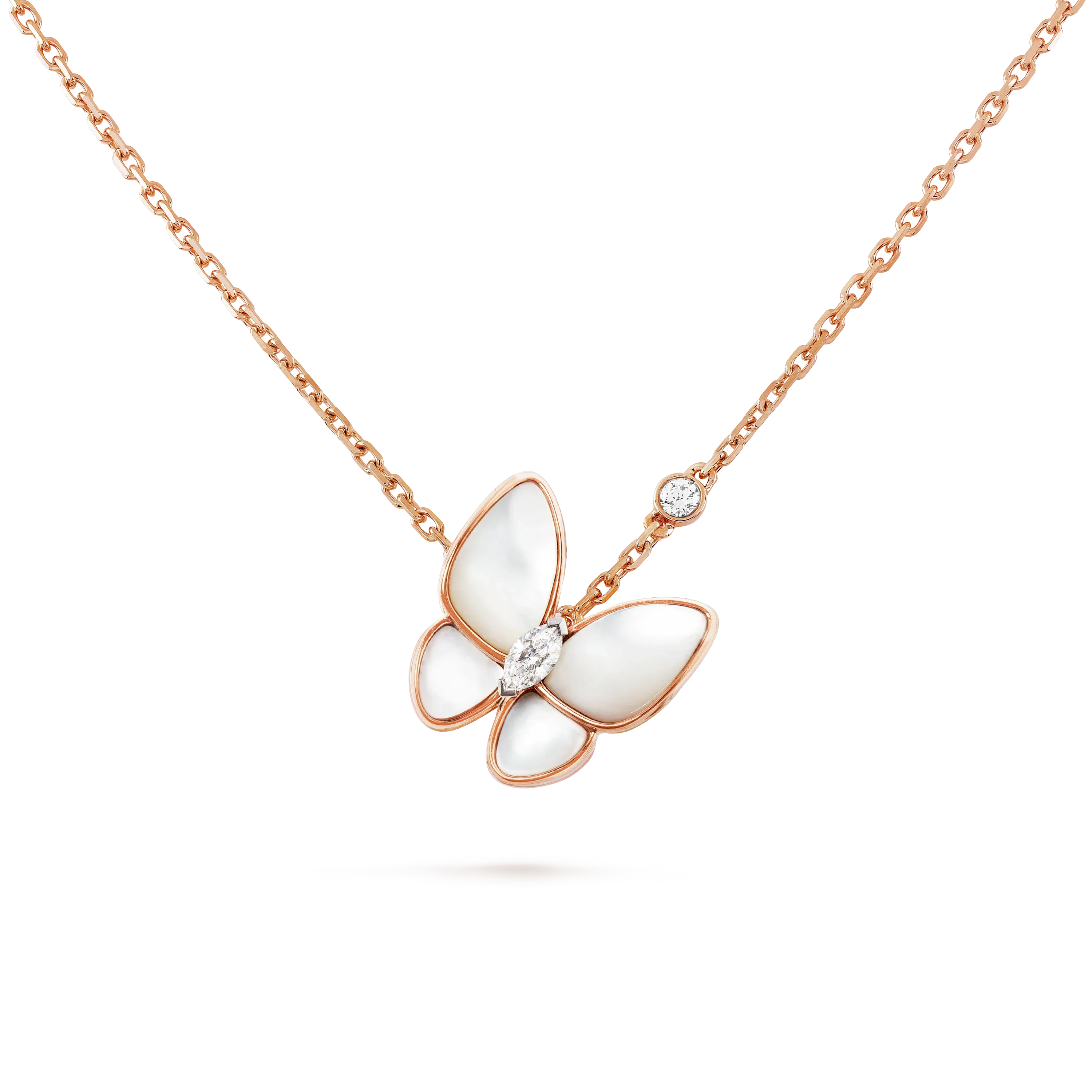 TimiBUTTERFLY MOP DIAMOND NECKLACE
