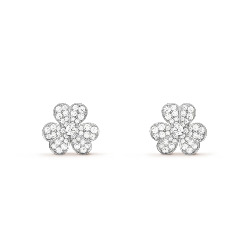 TimiCLOVER COMOS DIAMOND EARRINGS SILVER
