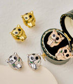 [Timi]CHRRTAH-PRINT STUD EARRINGS, THREE COLORS