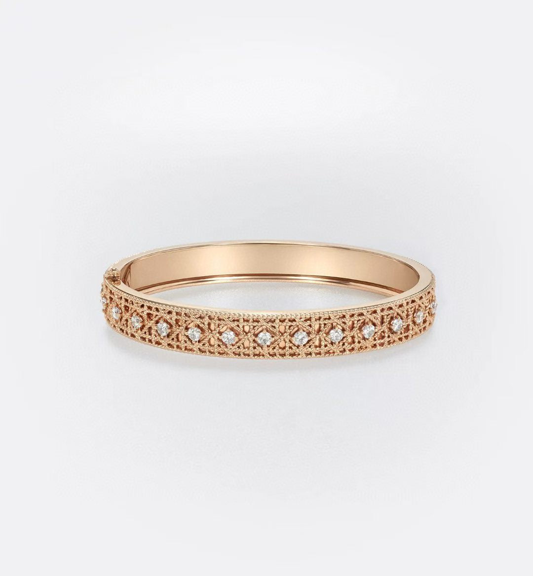 [Timi]2026 WOVEN-PATTERN BRACELET SET WITH FULL DIAMOND INLAY THREE-COLORS