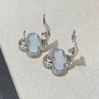 [Timi] CLOVER LARGE (20mm) 1 MOTIFS WHITE MOP STUD EARRINGS