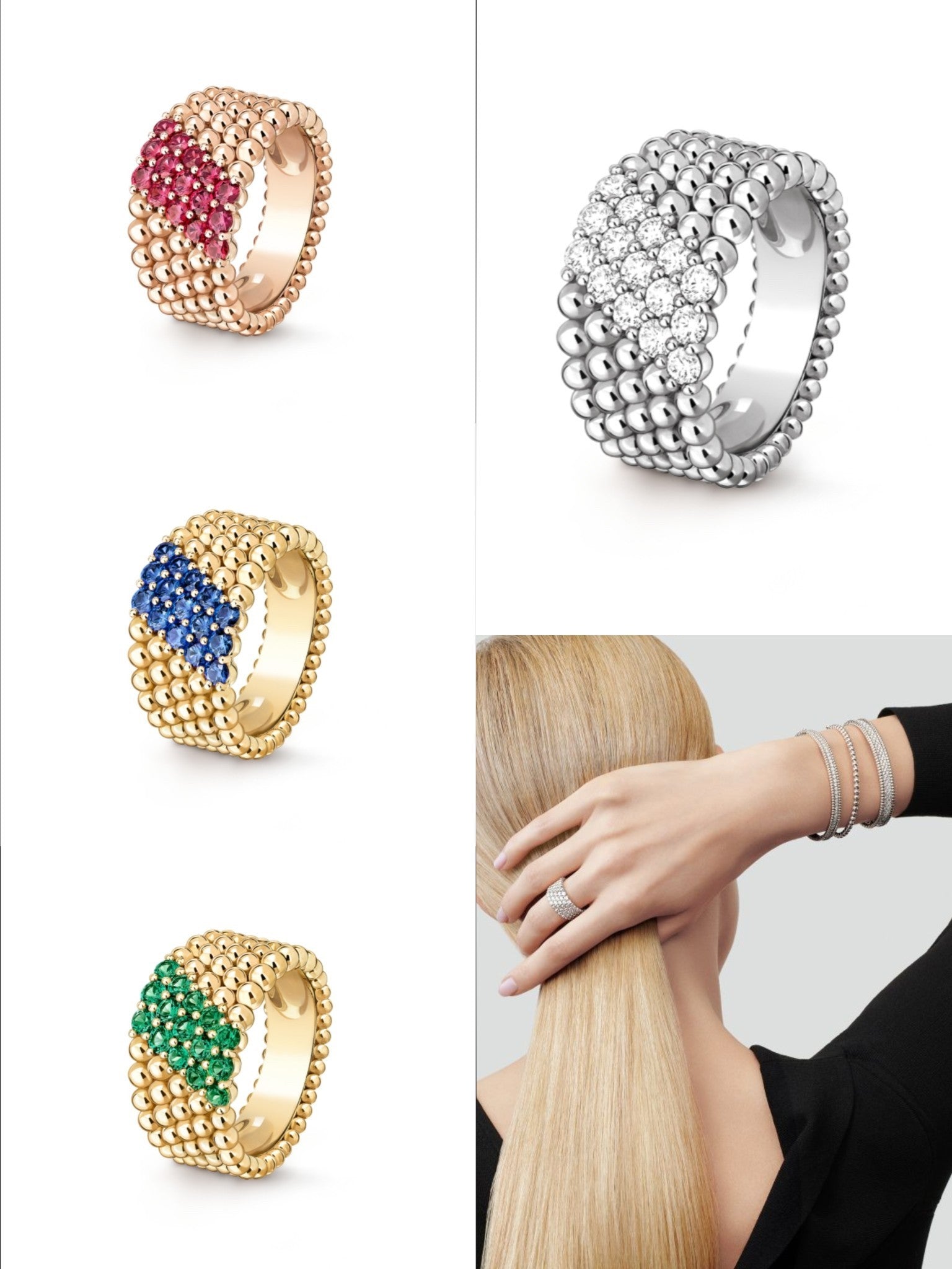 [Timi]  PERLEE DIAMOND RING ,5-ROW DIAMOND-SET DESIGN
