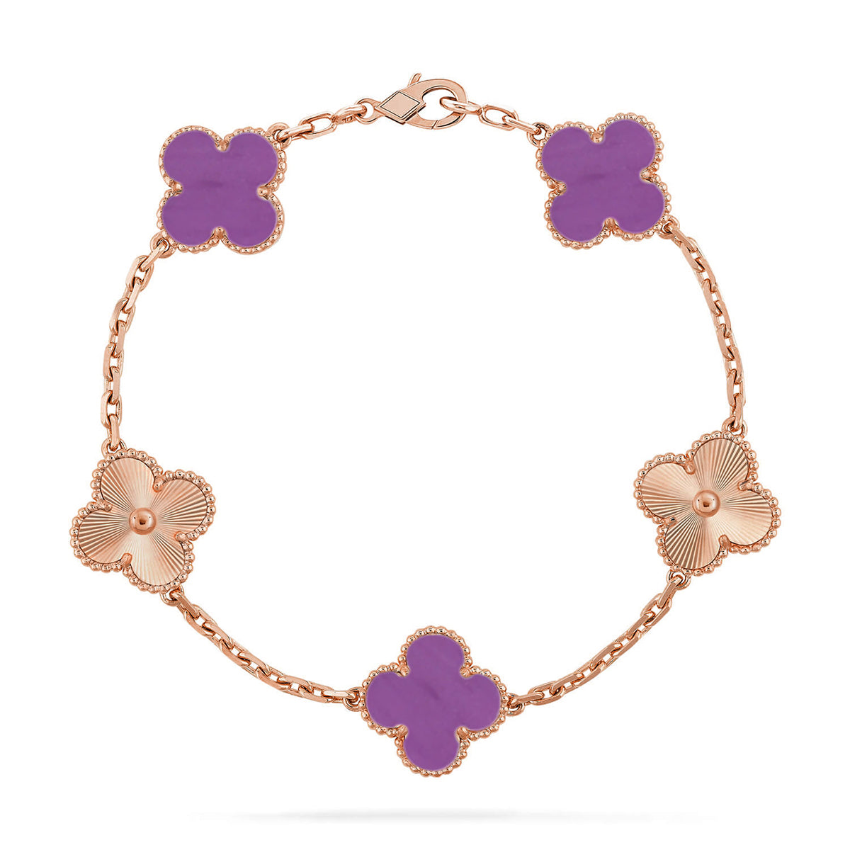 [Timi]New  CLOVER 5 MOTIF VIOLET BRACELET COLLECTION