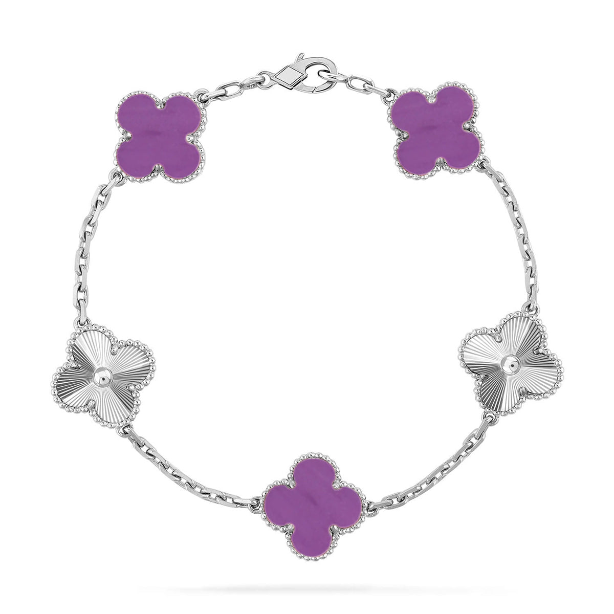 [Timi]New  CLOVER 5 MOTIF VIOLET BRACELET COLLECTION
