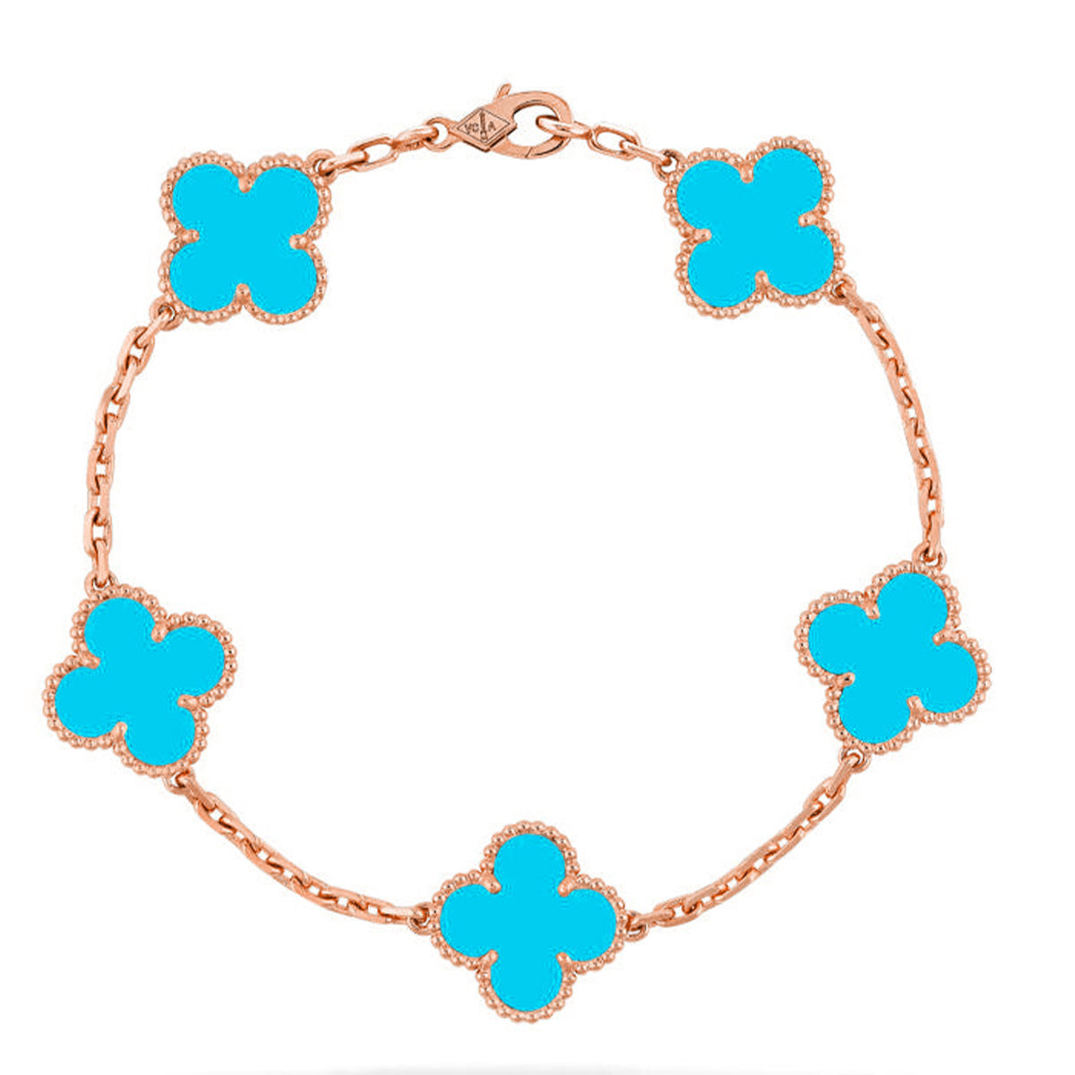 [Timi]New  CLOVER 5 MOTIF TURQUOISE BRACELET COLLECTION