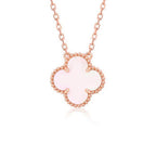 TimiCLOVER 15MM PINK MOTHER-OF-PEARL SINGLE FLOWER NECKLACE