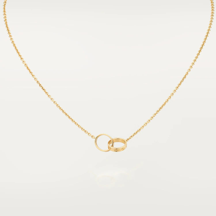 TimiLOVE NECKLACE DOUBLE RING GOLD