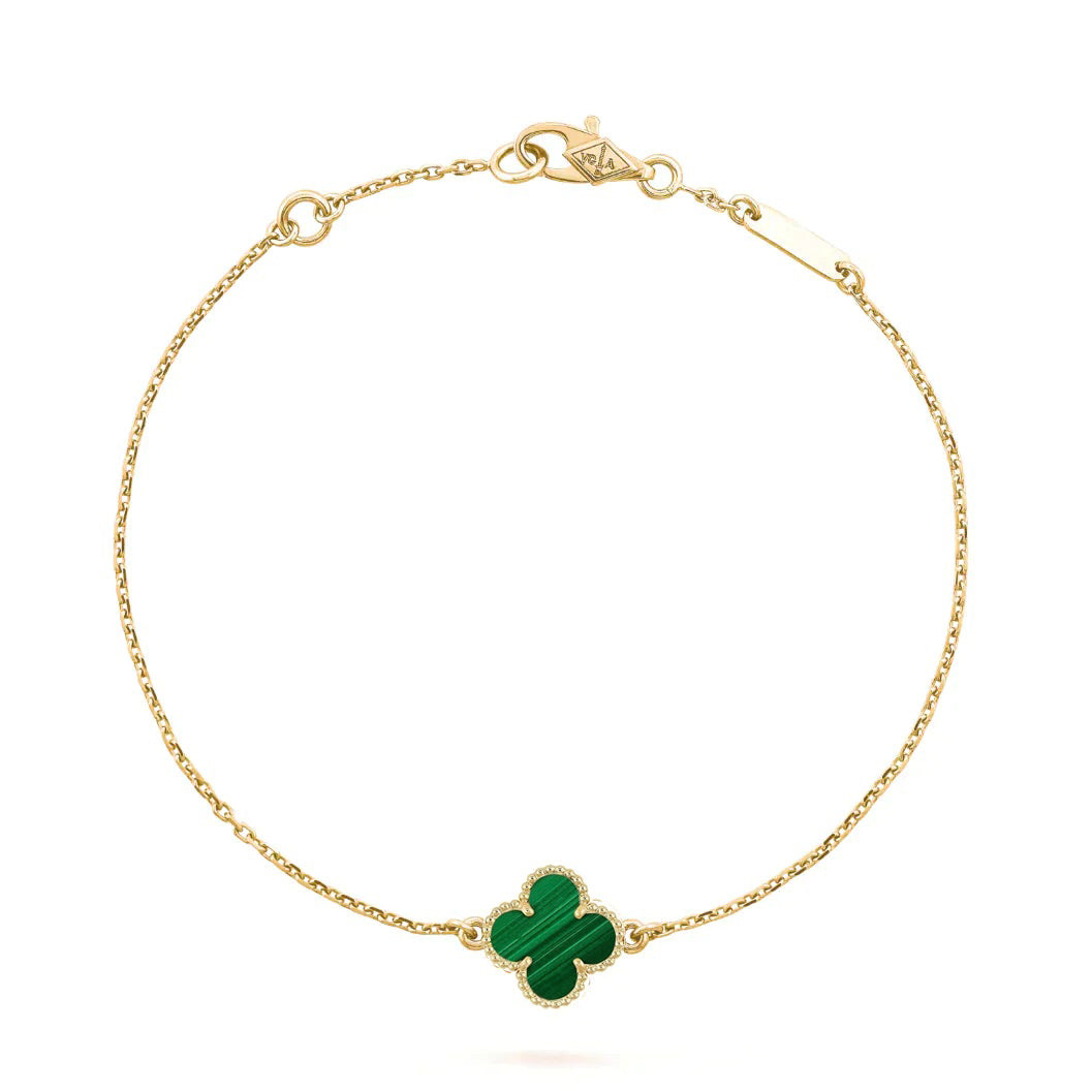 ¡®Timi¡¯CLOVER BRACELET MALACHITE 1 MOTIF