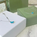 ¡®Timi¡¯BUTTERFLY TURQUOISE BUTTERFLY BRACELET SILVER