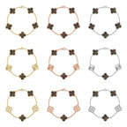 [Timi]New CLOVER 5 MOTIF GRAY MOP BRACELET COLLECTION