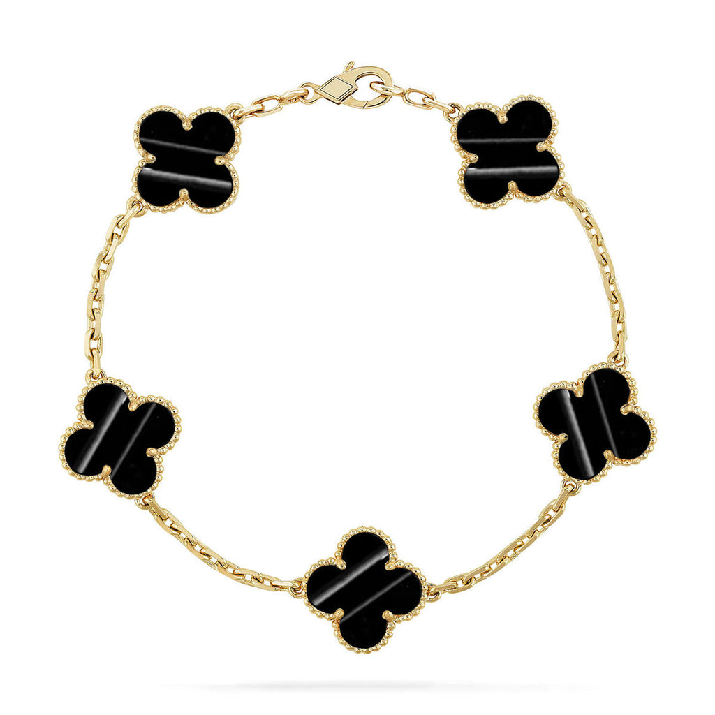 [Timi]New  CLOVER 5 MOTIF PULSAR STONE BRACELET COLLECTION