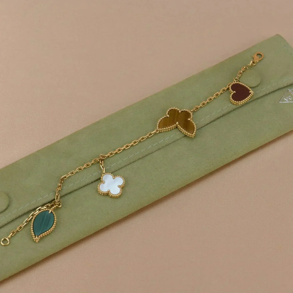 ¡®Timi¡¯LUCKY SPRING 5 MOTIF GOLD BRACELET