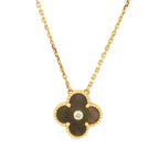TimiCLOVER 15MM DIAMOND AND MOTHER-OF-GREY NECKLACE
