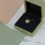 TimiCLOVER 15MM DIAMOND GOLD MOTHER OF PEARL NECKLACE