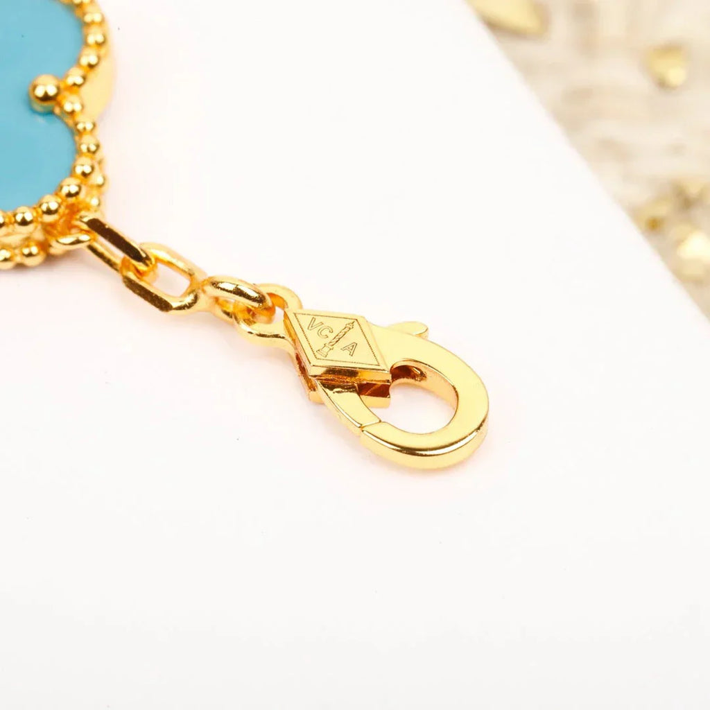 [Timi]New  CLOVER 5 MOTIF TURQUOISE BRACELET COLLECTION