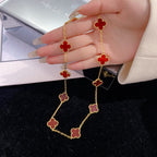 TimiCLOVER 10 MOTIFS CARNELIAN NECKLACE