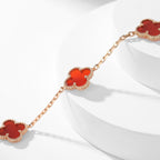 TimiCLOVER 10 MOTIFS CARNELIAN NECKLACE