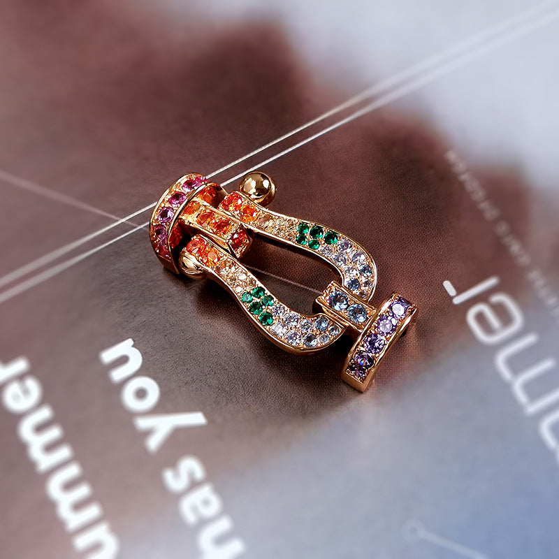 TimiFORCE LARGE HORSESHOE  COLORED DIAMOND BRACELET ROSE GOLD