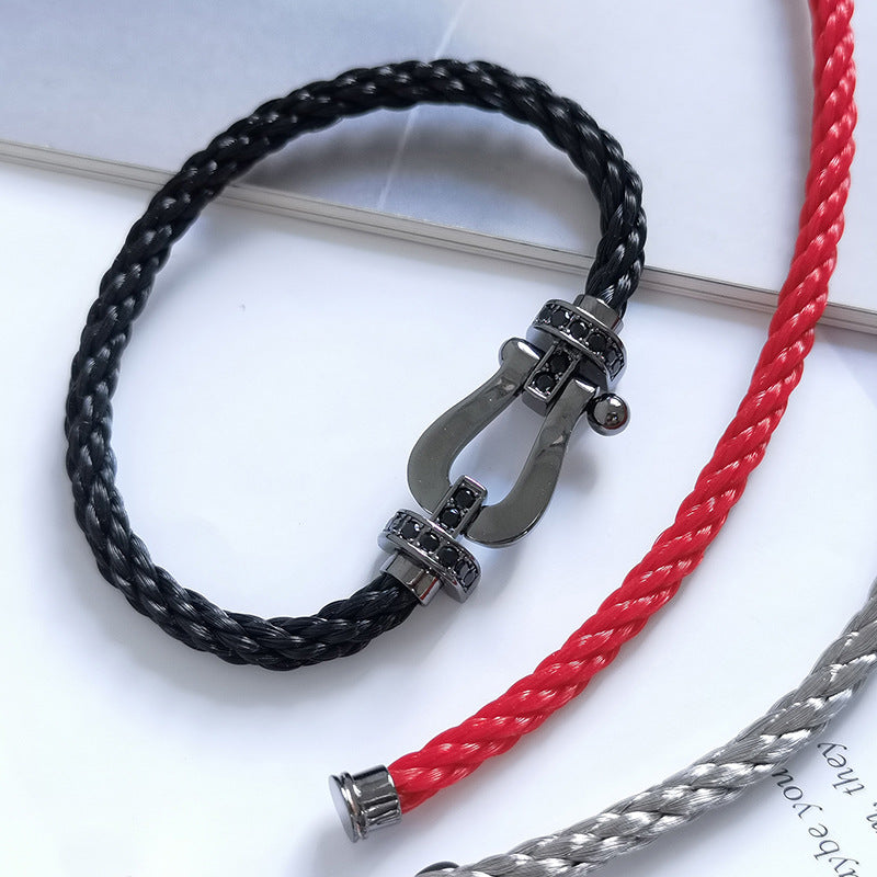 TimiFORCE LARGE SERIES HORSESHOE BLACK SAMURAI BRACELET