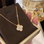 TimiCLOVER 15MM DIAMOND SINGLE FLOWER NECKLACE