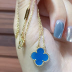 TimiCLOVER 15MM BLUE AGATE NECKLACE