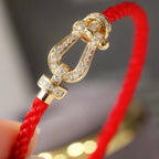TimiFORCE LARGE HORSESHOE FULL DIAMOND BRACELET ROSE GOLD