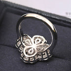 TimiLOOP RING FULL MOTIF DIAMOND 16MM SILVE