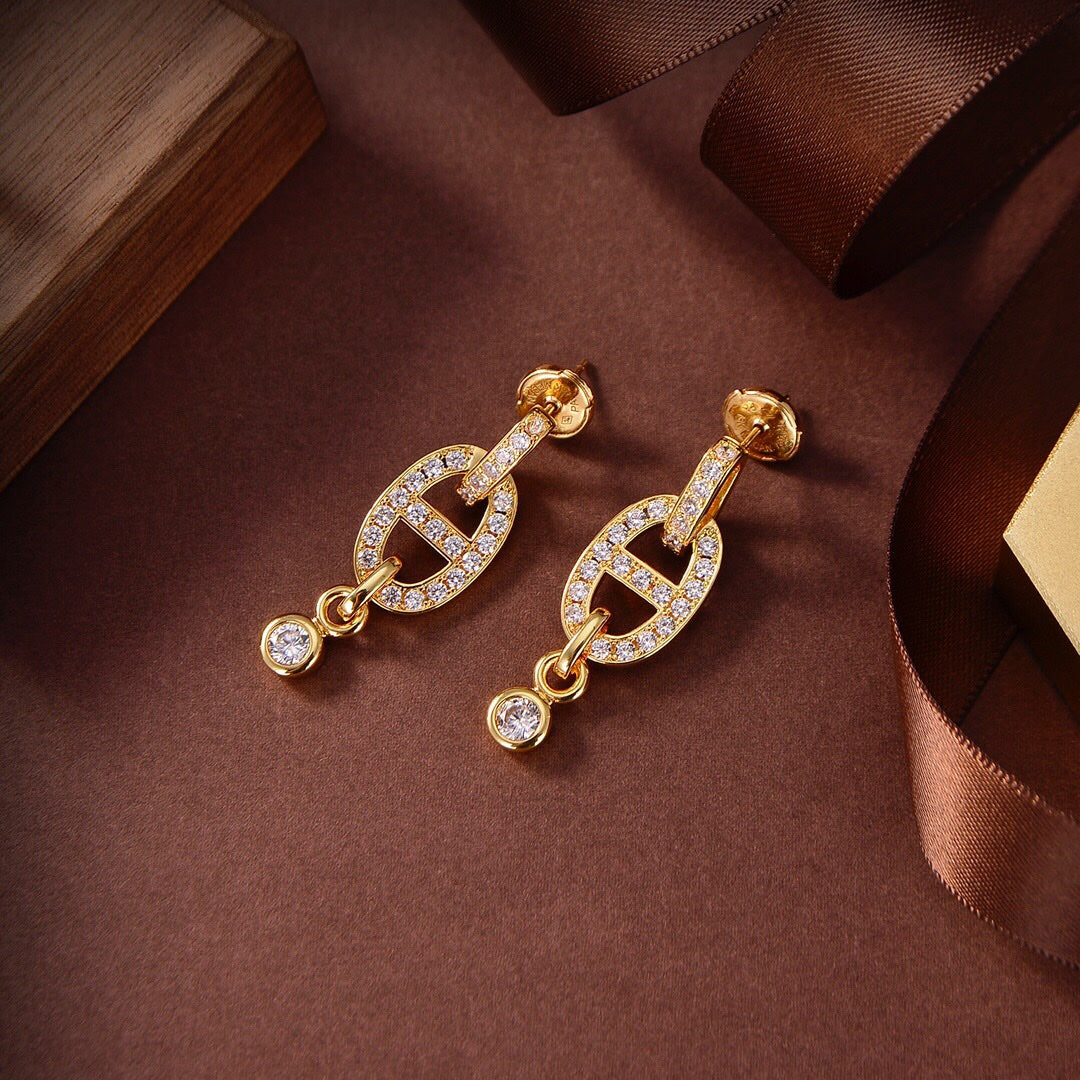 TimiHM CHAINE DIAMOND EARRINGS