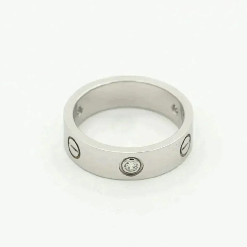 TimiLOVE RING 5.5MM 3 DIAMONDS SILVER
