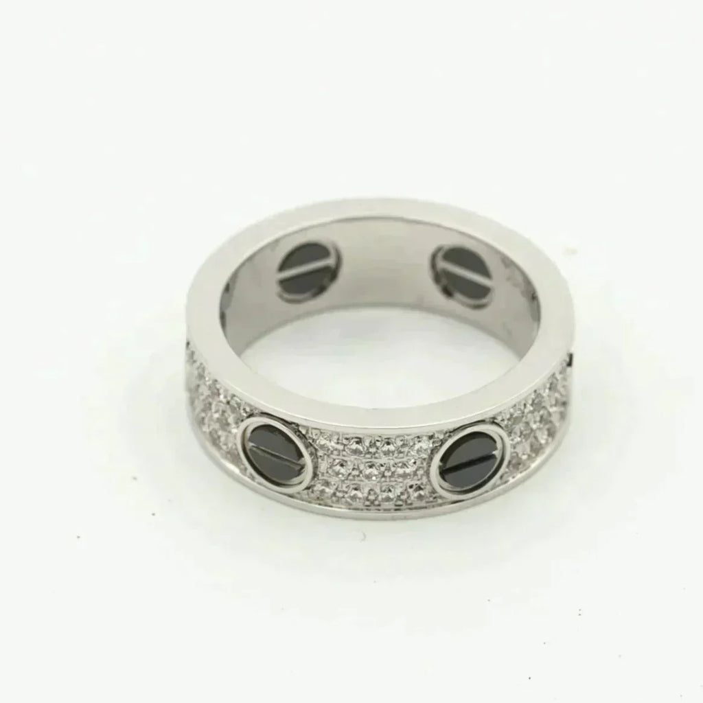 TimiLOVE RING 5.5MM DIAMONDS PAVED CERAMIC
