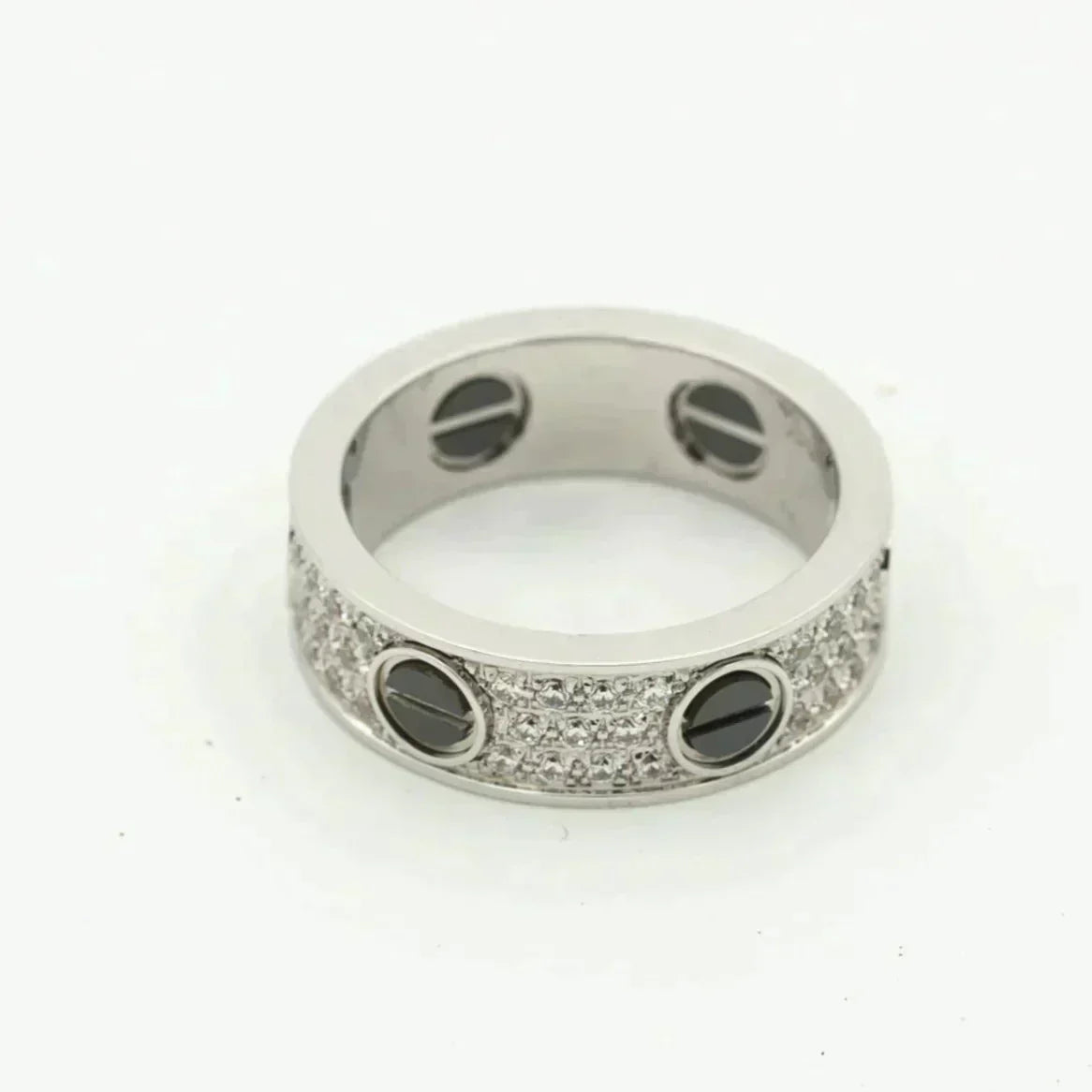 TimiLOVE RING 5.5MM DIAMONDS PAVED CERAMIC